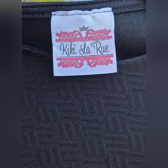 Kiki La'Rue Little Black Dress Textured Fit-and-Flare – Size 2XL - Picture 8 of 15